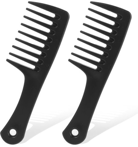 2 Stück Kamm für Locken, Klein Lockenkamm 16cm*4.8cm Haarkämme Lockenbürste mit Weiter Zahnweite Hochwertiger Strähnenkamm Toupierkamm Reise Friseur Kamm für Männer und Frauen