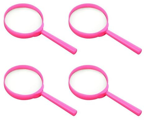 Lente de cristal colorido inastillable para niños, 3 lupas