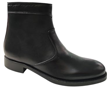 Generico stivaletti uomo Fontana in pelle di cervo e fodera lana di agnello stile classico con pelliccia (nero, Sistema Taglie Calzature EU, Adulto, Uomo, Numero, Media, 42)