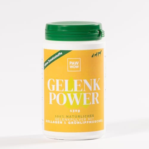 PAW WOW Gelenkpower Gelenkpulver 130g für Hunde, Katzen & Pferde | Mit natürlichem Kollagen & Grünlippmuschel | Unterstützt Gelenke & Bindegewebe | Ohne künstliche Zusatzstoffe