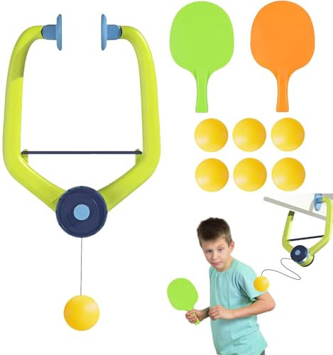 LKPUPKJ Hängender Tischtennis Trainer Set, Tür Ping Pong Spiel für Türrahmen, Ping Pong Türspiel, Verstellbares Tischtennis Trainer für Türrahmen