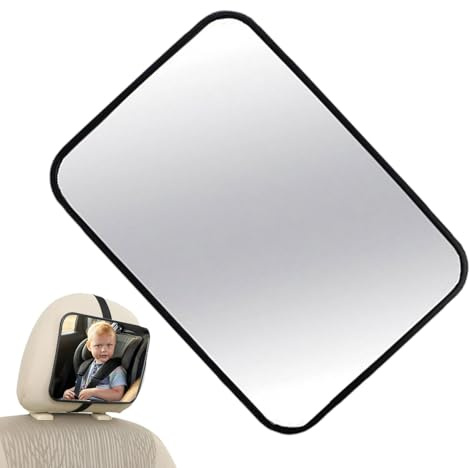 Espejo de asiento de coche para niños-espejo de coche acrílico a prueba de para asientos traseros | Espejo trasero ajustable de ángulo ancho | Espejo de seguridad resistente para el