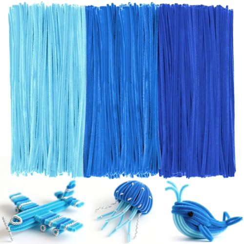 Ainiv 300PZ Scovolini Glitter per Lavoretti - Serie Blu