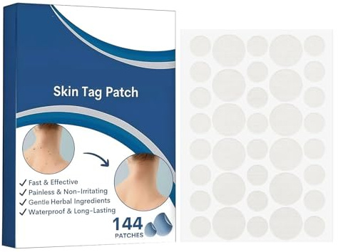 Parches Quita Verrugas Cuello y Cara,Skin Tag Removal Patches,Elimina Suavemente Las Eliminar Verrugas y Los Callos,Apto para Todo Tipo de Pieles (144 Piezas)
