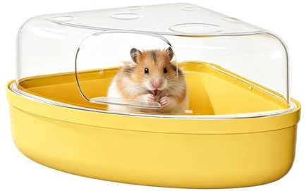 Scatola da bagno con sabbia per criceti, accessorio trasparente a prova di perdite, per chinchilla, bagno di sabbia e toilette per roditori, per giocare, dormire, cercare cibo, come toilette e