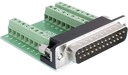 Delock Adapter Sub-D 25-polig Stecker zu Terminalblock 27-polig