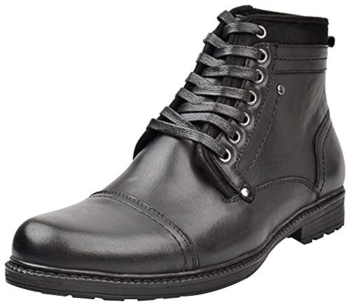 Jamron Uomo Vera Pelle Occidentale Vintage Chukka Chelsea Derby Stivali Cerniera Lampo Stivaletti