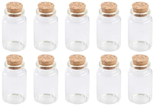 Cabilock Confezione Da 10 Contenitori in Trasparente Per Il Tè - Scatole Per Alimenti Sigillate Con in Sughero Per Arte E Decorazione