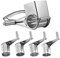 TICFOX Gourmet Parmesanreibe Kurbel, Käsereibe mit Kurbel, Edelstahl Rotationskäsereibe Set mit 4 Trommeln Manueller Käseschneider Scheibenschneider Zerkleinerer Mühle für Käse, Brot, Schokolade