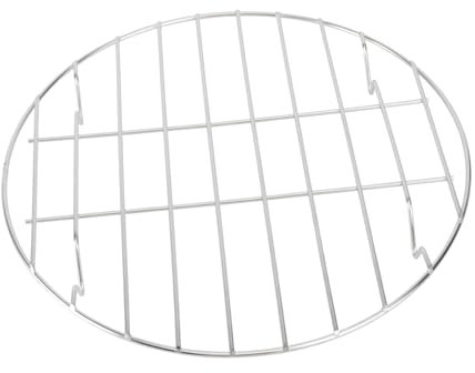 MAGICLULU Edelstahl Grillrost Rund 24,5cm Für Fleisch Gemüse Fisch BBQ Tragbar Spülmaschinenfest Feingliedriges Grillnetz