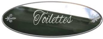 Adzif.biz Le sticker de decoration - Plaque de porte toilettes - style SHABBY - décoration de porte d'intérieur avec le nom de la pièce