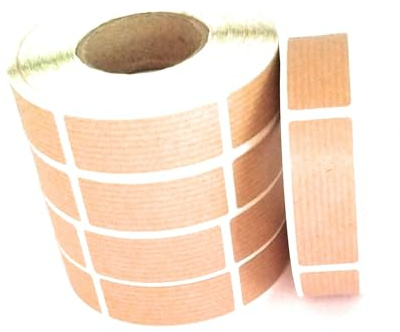 TODOKRAFT Lot de 500 étiquettes adhésives en kraft, 5 x 2 cm, parfaites pour étiqueter des pots, des dossiers, fermer des sacs, étiquettes adhésives en marron kraft à usages multiples