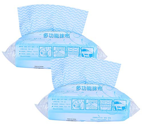 2 confezioni di panni per la pulizia usa e getta, panni per la pulizia in tessuto non tessuto Strofinacci per lavare i piatti da tavolo in vetro da cucina (Blu)