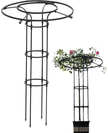Estructura para Plantas Trepadoras De Exterior | Soporte para Enredaderas De Jardín,Estructura Metálica Vertical En Forma De Paraguas para Flores Y Plantas Trepadoras