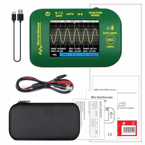 Mini oscilloscopio portatile con schermo a colori TFT che offre tempi di risposta rapidi e misurazioni accurate del segnale (A)