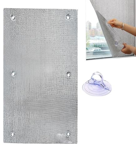 YNPQTDS Film réfléchissant pour fenêtre, feuille d'isolation thermique réfléchissante double face | Barrière thermique pour garage, voiture, camping-car, extérieur, maison, toit, maison, protection