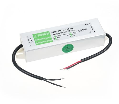 Pilote LED Alimentation à interrupteur IP67 Transformateur Adaptateur AC 90V-250V en 12V 10W Sortie basse tension pour Ruban Boîte lumière Tableau indicateur