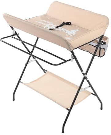 Cambiador plegable para cambiar pañales, mesa de trabajo portátil, altura ajustable, color caqui