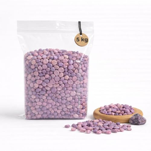 Granulato decorativo lilla, Ø 5 – 8 mm, senza polvere, 5 kg, piccole pietre decorative come decorazione colorata