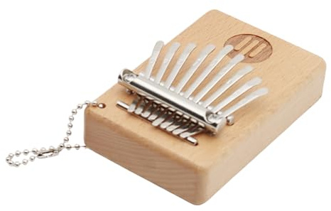 9-Key Tiny Kalimba Pocket Size 9 Keys Wooden Thumb Piano Wooden Stainless Steel Kalimba Music Instrument for Kids Adults Outdoor Musical Toy