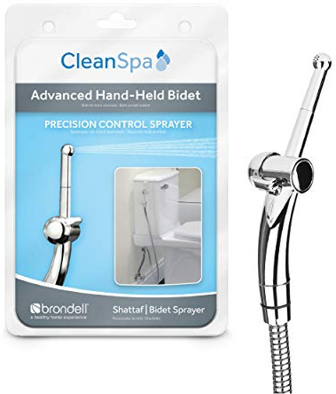 Brondell Hand Held Bidet Sprayer for Toilet: Brondell CleanSpa Advanced Bidet Attachment, Precision Pressure Control Jet Spray, Ergonomic Handheld Bidet for Toilet, Toilet Water Sprayer & Hose Set