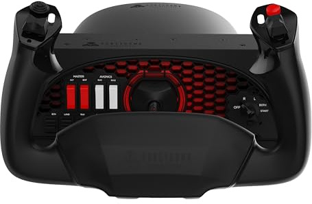 Honeycomb Aeronautical Alpha Flight Controls Yoke & Switch Panel in Luftfahrt-Qualität für Flug-Simulatoren | Universelles Steuerungssystem für Simmer, Flugschüler und Piloten | Flugsimulator für PC