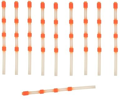 BenBow 017 5x Tubo in Silicone, Tubo di Ricambio Arancione per Pistola di Pulizia ad Aria Compressa - Ricambio, Tubo Rotante con Pesi - Effetto Turbine Intenso & Compatibile con la Serie Classic
