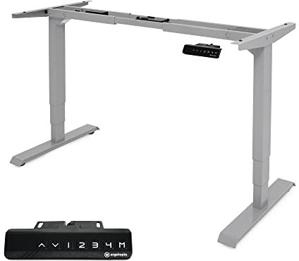 Ergotopia Desktopia One – Höhenverstellbarer Schreibtisch Gestell, Elektrisch höhenverstellbares Tischgestell, TÜV-geprüft, Schreibtisch höhenverstellbar mit Doppelmotor-System, 7 Jahre Garantie