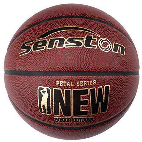 Senston Basketball Size 7 with Pump PU Leather Game Basket Ball for Indoor Outdoor Training Learner Basketballs