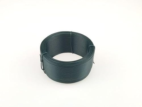 Garmix Alambre para atar de jardín (verde, 50 m, 1,0 mm)