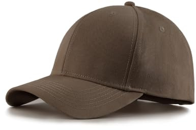 Zylioo M/L/XL/XXL Gorra de copa alta para cabeza grande, gorra ajustable para hombre 58-64 cm, gorra de béisbol deportiva para correr, Café(café)-6 paneles, XXL