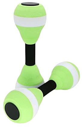 2 Sets Water Dumbbell Weights,Lightweight Aquatic Exercise Dumbells,Water Aerobic Exercise Foam Dumbbells,Pool Dumbbells Soft Swim Dumbbells Water Weights for Pool Exercise (Green)