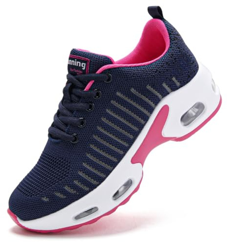 Myztra Mujer Zapatillas Running Amortiguación Elástica | Deportivas, Malla Rranspirable, Ligeras, Soporte Arco, Suela Resistente, Correr, Gimnasio, Casual