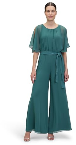 Vera Mont Damen Jumpsuit mit Bindegürtel 46, Dark Emerald
