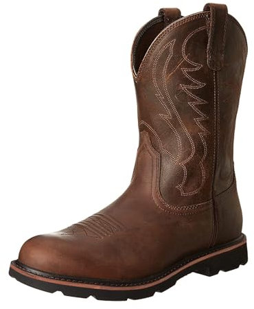 Marrone,45 EU,Uomo Stivali Western Stivali da Cowboy Vintage Stivali da Equitazione Caccia Stivali da Moto