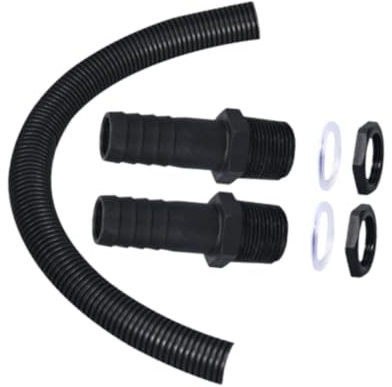 Gralara Kit di Collegamento per barile per Pioggia, Kit di Collegamento per connettore a Testa, Kit di Collegamento per barile per Pioggia di Facile, Nero