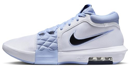 Nike Herren Lebron Witness VIII Basketballschuhe, White/Aluminium/Thunder Blue, 44