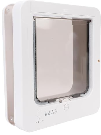 Zerodis Cat Doors Entry and Exit Options Cat Door Automatic Dog Smart Sensing Technology Electronic Flap Collar Activated Pet Access Smart Pet Dual