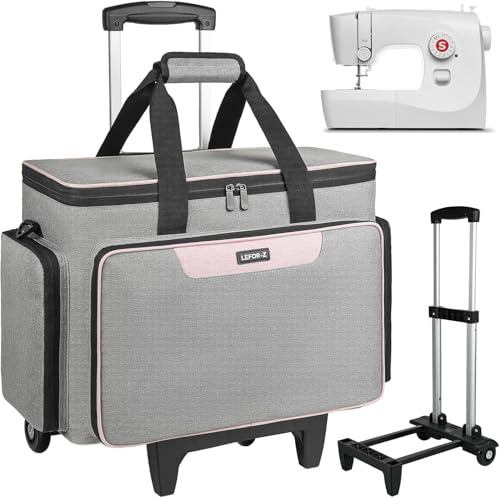 LEFOR·Z Bolsa para máquina de coser, bolsa para máquina de coser con bolsillos para máquinas de coser y accesorios de costura, bolsa de costura adecuada para la mayoría de Singer, Brother, Janome en