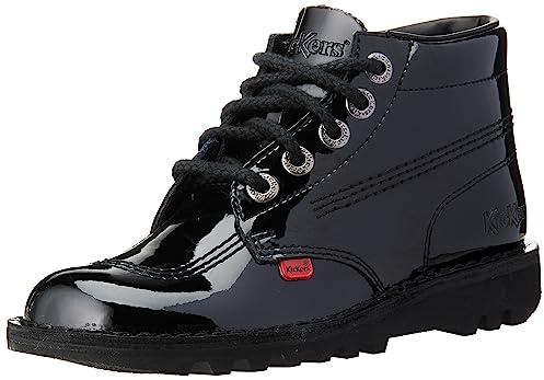 Kickers Women's Kick Hi Classic Ankle Boots | Extra Comfortable | Added Durability | Premium Quality, Black, 7 UK