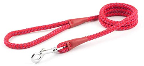 Ancol Heritage Nylon Rope Lead 2 Tone Red 1.07m X10mm Sz 1-3