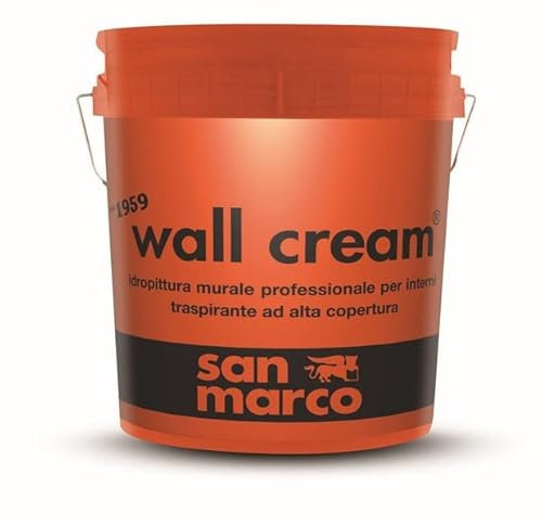 San Marco WALL CREAM Pittura traspirante per interni alta copertura, colore: Bianco, size: 5 lt
