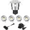 ledscom.de LED Boden-Einbauleuchte Atria für außen Aluminium warm-weiß, je 14lm, IP65, 40mm Ø, 5er Set