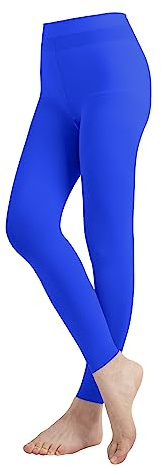 Butterfly EMEM Apparel Girls' Kids Childerns Solid Colored Dance Ballet Custume Microfiber Opaque Footless Tights Leggings Stocking Royal Blue 4-6