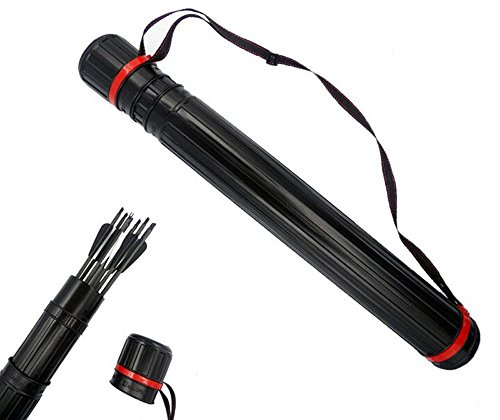 SHARROW Chasse au Tir à l'arc Carquois de Flèche Tube de Flèche 63-105cm Longueur Réglable pour Arc et Flèches de Carbone Aluminium