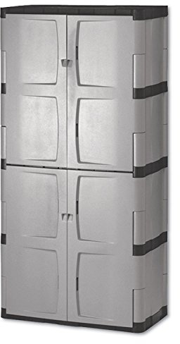 Rubbermaid FG708300MICHR 72 Mica & Charcoal Full Double Door Cabinet