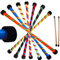 Flames N Games TWISTER Pro Devil Stick-Set (3-farbiges Vinyl-Deko) + silikonbeschichtete Holzhandstäbchen! Jonglierteufelsstäbe 4 Anfänger + Profis! (Orange/Blau/Weiß)