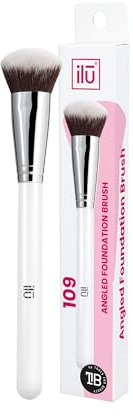 Tb Tools For Beauty - Brocha Maquillaje Fluido con Pincel Ángulo para Base de Fundación, Cobertura Uniforme y Sin Rayas, Piel Suave, Borlas Sintéticas y Diseño Ergonómico para Fácil Limpieza.