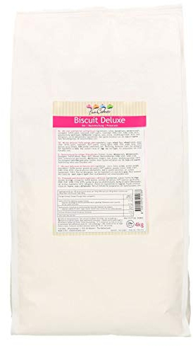 FunCakes Mix für Biskuit Deluxe: Einfach zu bedienen, wunderbar leichter Biskuitkuchen, perfekt für die Kuchendekoration, Konditorqualität, Kuchenbasis, Halal. 4 kg.
