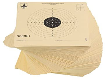 OpTacs Alte Deutsche Luftgewehrscheibe Kyffhäuser 12 x 12 cm/Zielscheibe Luftgewehr - Verschiedene Abpackungen (50 Stück)